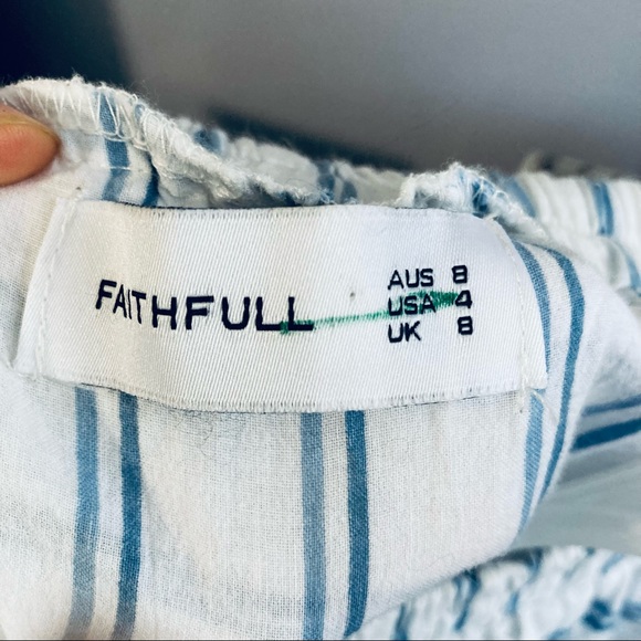 Faithfull The Brand Striped Ruffle Tier Mini Dress - Picture 3 of 6